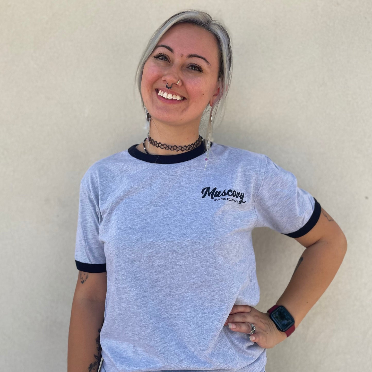 Muscovy Stained Glass Shirt Light Grey